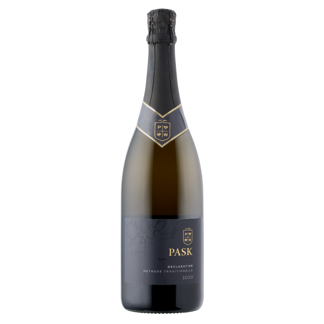 Pask Declaration Méthode Traditionnelle 2020 sparkling wine bottle on a white background